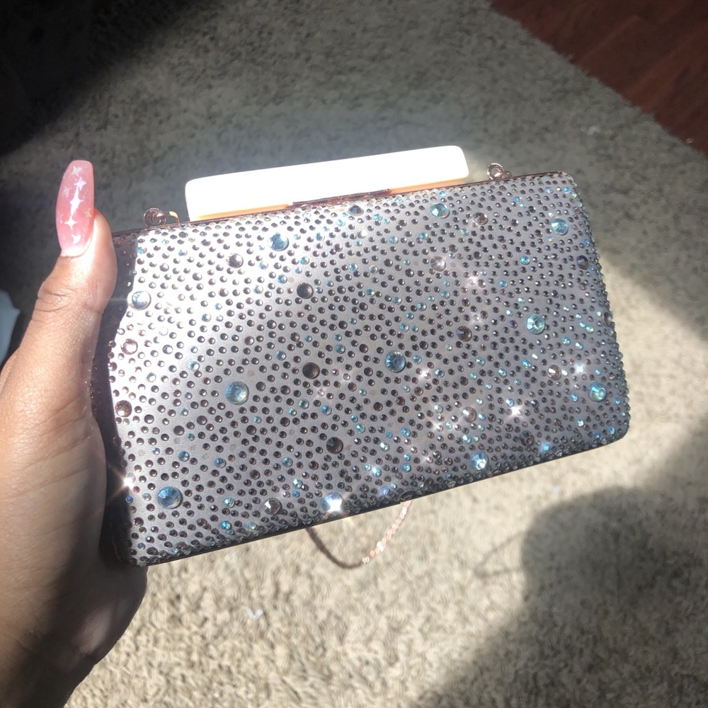 Rhinestone covered clutch